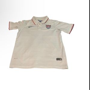 Nike Jersey Boys White‎ XL Lightweight USA National Team Soccer Embroidered Logo